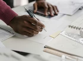 Person doing analysis